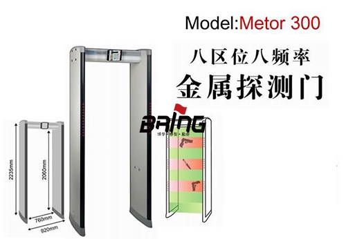 美國進口 Rapiscan systems metor 300 八區(qū)位八頻率金屬探測門 安檢門 檢測門